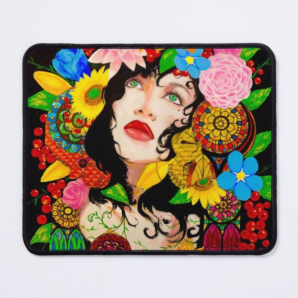 Item preview, Flower Portrait Mixed Media Painting Acrylic Water Color designed and sold by CristianJArt.