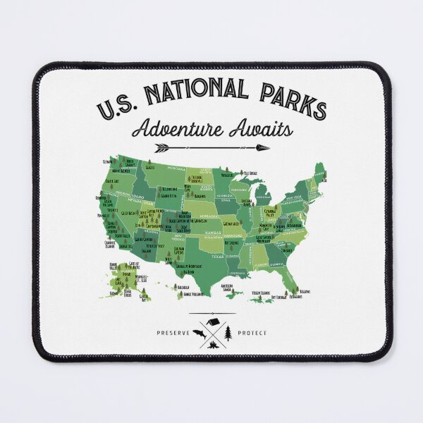 Item preview, tional Park Map Vintage T Shirt - All 63 National Parks Gifts T-Shirt Men Women Kids designed and sold by BurdenArts.