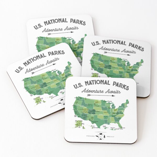 Item preview, tional Park Map Vintage T Shirt - All 63 National Parks Gifts T-Shirt Men Women Kids designed and sold by BurdenArts.