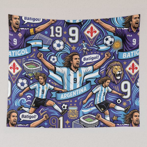 Item preview, Lyon Legendary Argentine Striker Number 9 Soccer Pattern designed and sold by ART ATTACK ZONE.