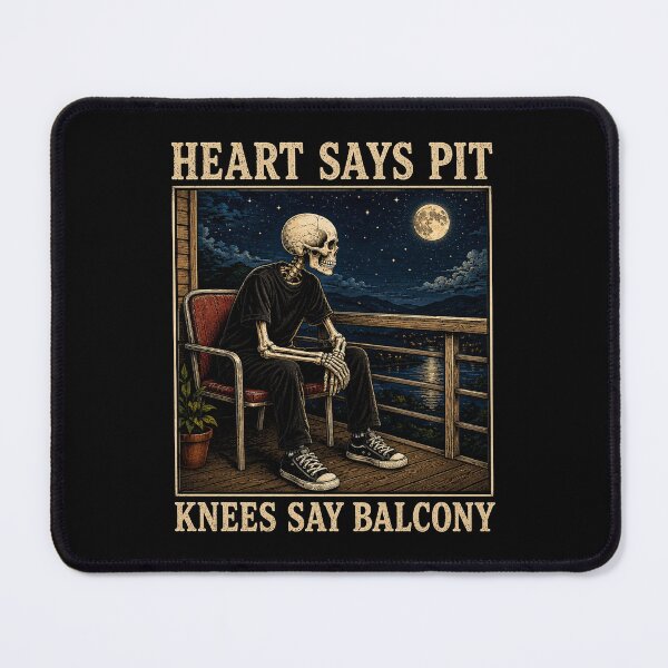 Item preview, Heart Says Pit Knees Say Balcony skull designed and sold by Kladhadredo.