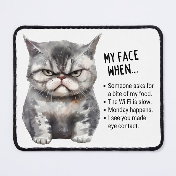 Item preview, Grumpy Cat My Face When Funny Meme Watercolor designed and sold by Sitred123.