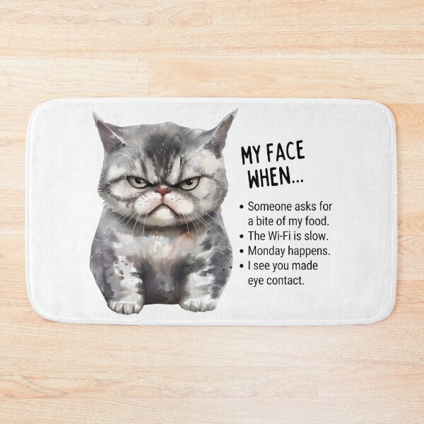 Item preview, Grumpy Cat My Face When Funny Meme Watercolor designed and sold by Sitred123.