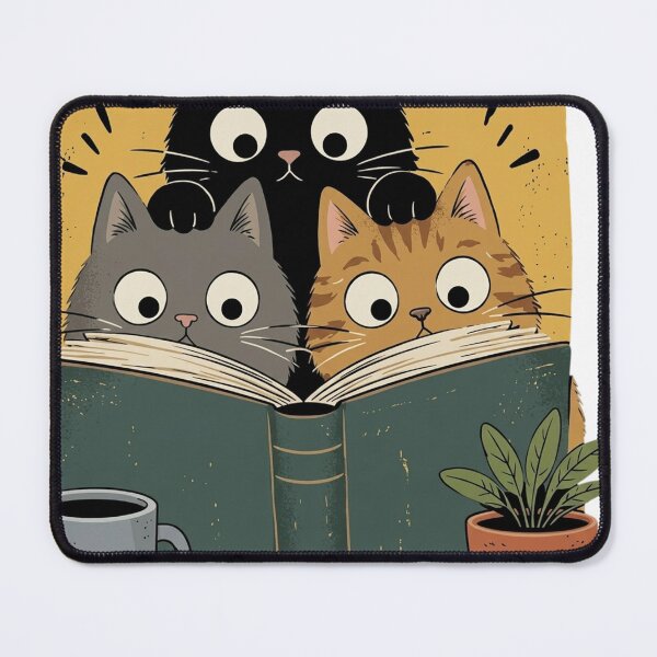 Item preview, Cats Reading Book Cozy Dark Academia Bookworm Tee designed and sold by JossDesign15.