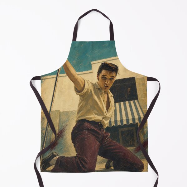 Item preview, Elvis Presley Rock 'n' Roll Live Poster | Vintage Illustration Art designed and sold by ElvisVintagePosters.