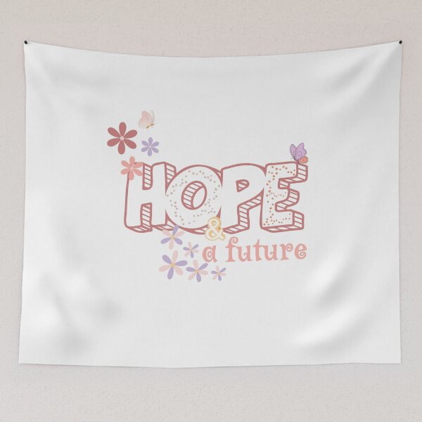 Item preview, Hope and a Future Happy Vibes | Daisies & Butterflies Positive Message  designed and sold by SunandShade.