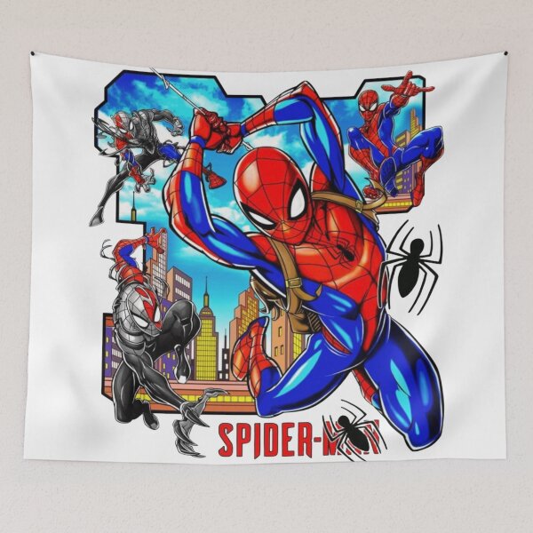 Item preview, Spider Man Multiverse Web Slinging Comic Action Art designed and sold by FreakToons.