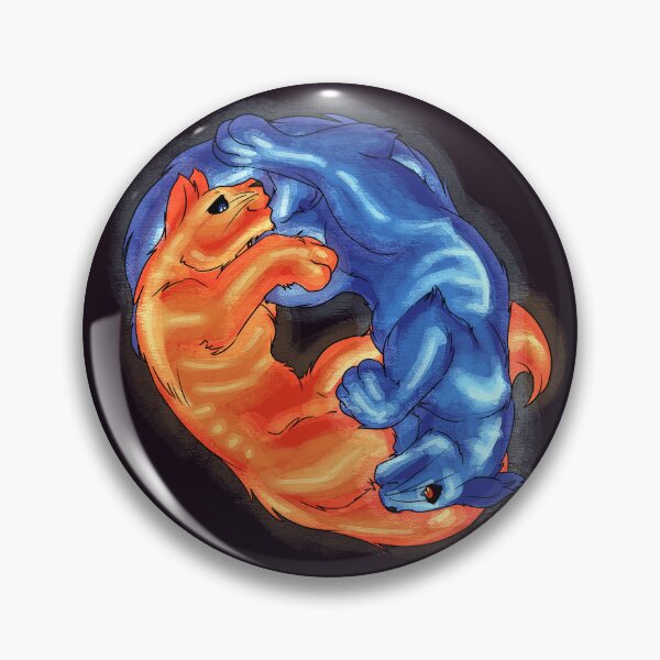 Artikelvorschau, Ying Yang Kitties – Orange & Blau (elektrisch) entworfen und verkauft von AstralRavens.