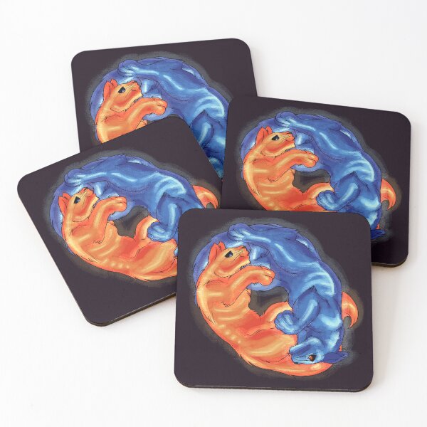 Item preview, Ying Yang Kitties - Orange & Blue Electrical designed and sold by AstralRavens.