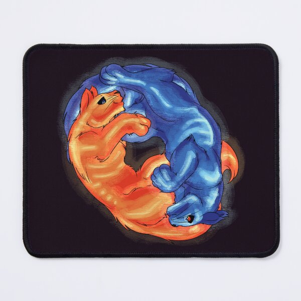 Item preview, Ying Yang Kitties - Orange & Blue Electrical designed and sold by AstralRavens.