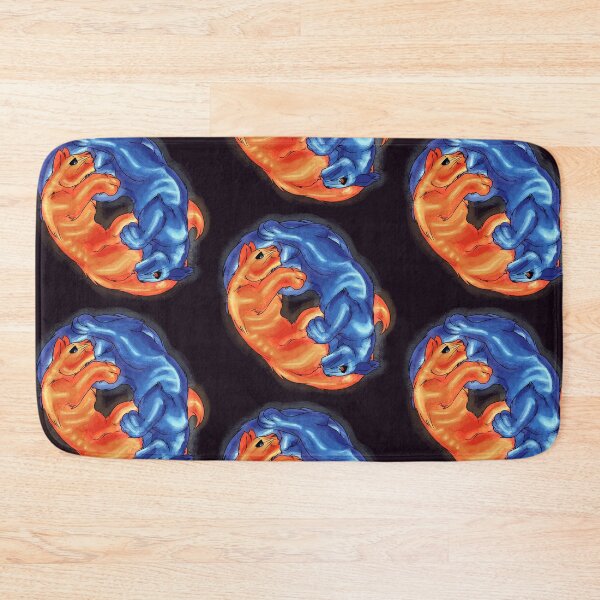 Item preview, Ying Yang Kitties - Orange & Blue Electrical designed and sold by AstralRavens.