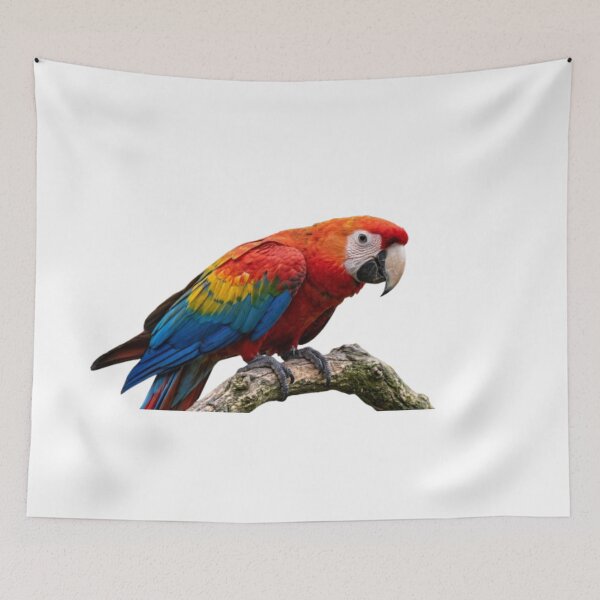 Item preview, Portrait of a Scarlet Macaw - Colorful Feathers on a Black Background designed and sold by Gabzerinho.