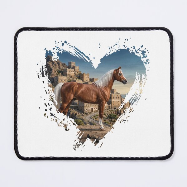 Item preview, The horse Abu'Urquob, Yemen, and a heart designed and sold by Cheval-de-coeur.