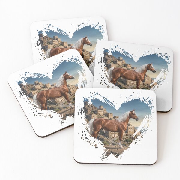 Item preview, The horse Abu'Urquob, Yemen, and a heart designed and sold by Cheval-de-coeur.
