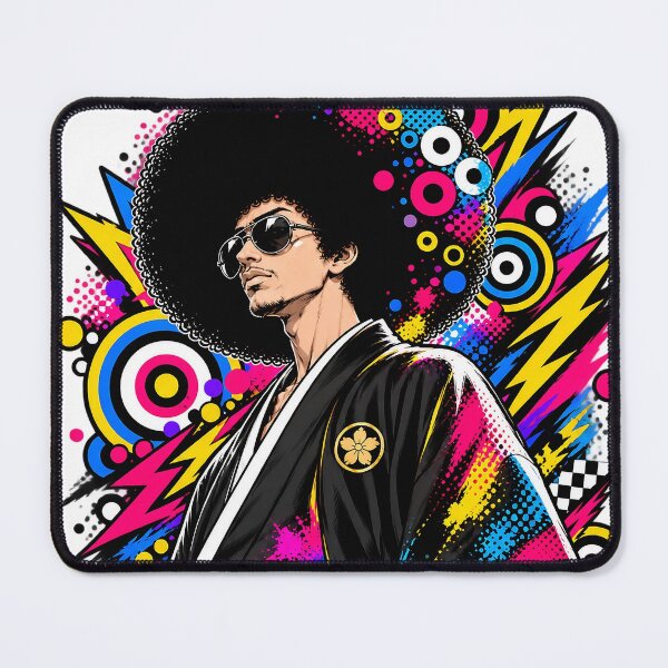 Item preview, Afro Warrior – Japanese Pop Art designed and sold by Neo Edo Studio.