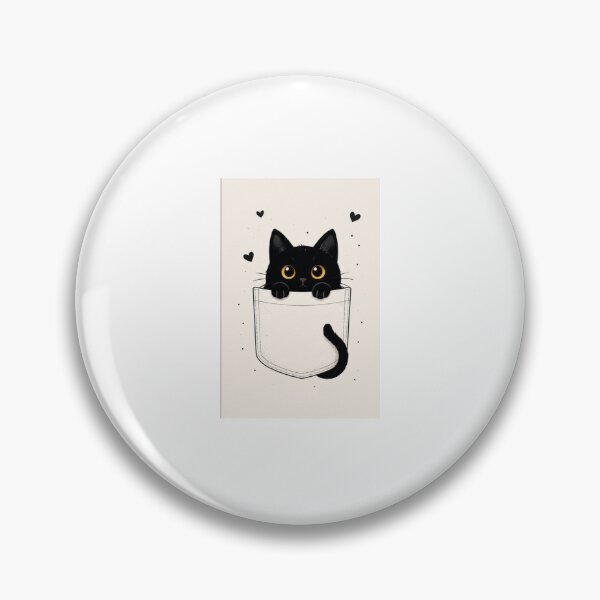 Item preview, Cute Black Cat Peeking From Pocket designed and sold by BB-BestBrand.