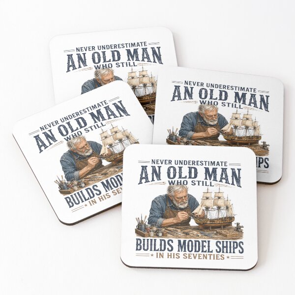 Item preview, Never Underestimate an Old Man Who Still Builds Model Ships designed and sold by a-turner-paint.