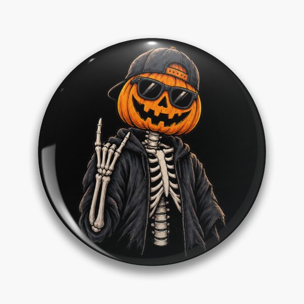 Item preview, Cool Pumpkin Head Skeleton Funny Halloween Jack O Lantern designed and sold by Kladhadredo.