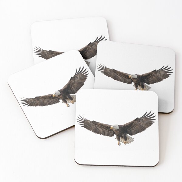Item preview, Bald Eagle in Flight - Majestic Bird of Prey on a White Background designed and sold by Gabzerinho.