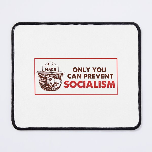 Item preview, Only You Can Prevent Socialism Smokey The Bear Socialism Bumper designed and sold by BurdenArts.