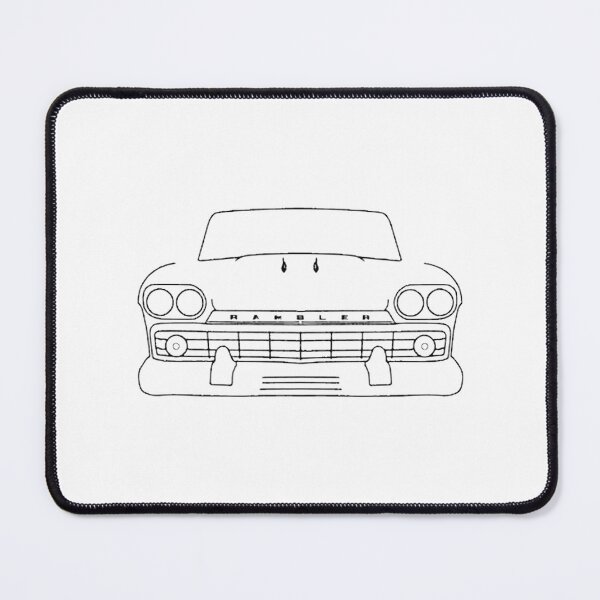 Item preview, Amc Rambler Classic Car Black Outline Graphic | Limited edition designed and sold by AppilaClu.