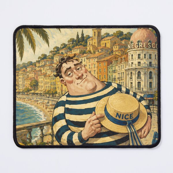 Item preview, Nice, France Travel Poster | Quirky French Riviera Wall Art designed and sold by LeQuirks.