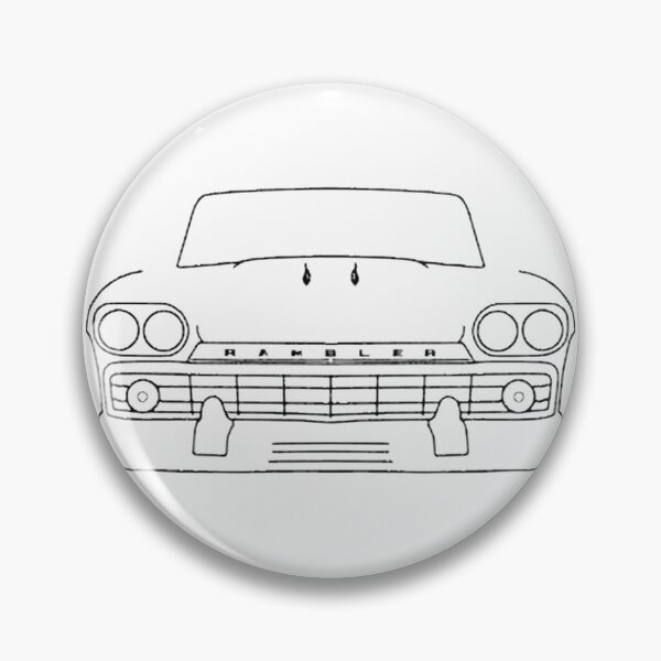 Item preview, Amc Rambler Classic Car Black Outline Graphic | Limited edition designed and sold by AppilaClu.