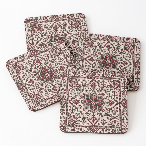 Item preview, Authentic Palestinian Tatreez Embroidery | Elegant Geometric Cross Stitch Art designed and sold by BrainCurves.