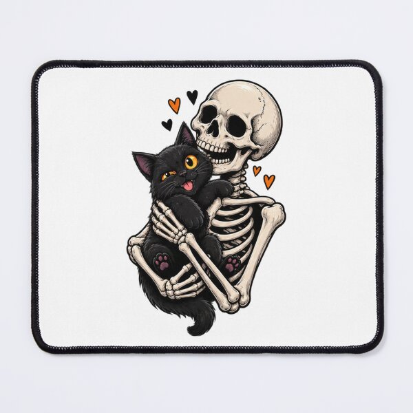 Item preview, Skeleton Holding Cat Funny Halloween Skull designed and sold by Kladhadredo.