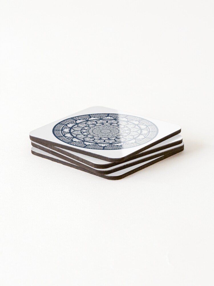 Thumbnail 4 of 5, Coasters (Set of 4), Calm Geometric Design! designed and sold by MandalaThreads.