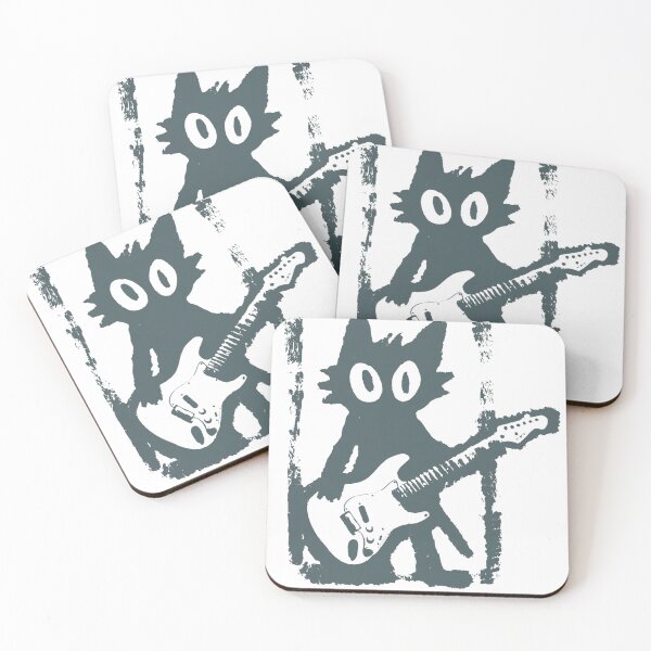 Item preview, Cool Black Cat Playing Electric Guitar Grunge Rocker Tee designed and sold by JossDesign15.