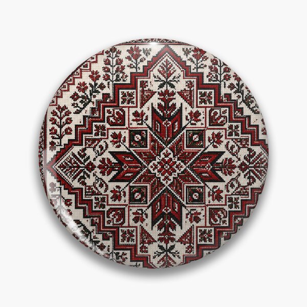 Item preview, Traditional Palestinian Tatreez Pattern | Intricate Geometric Folk Embroidery designed and sold by BrainCurves.