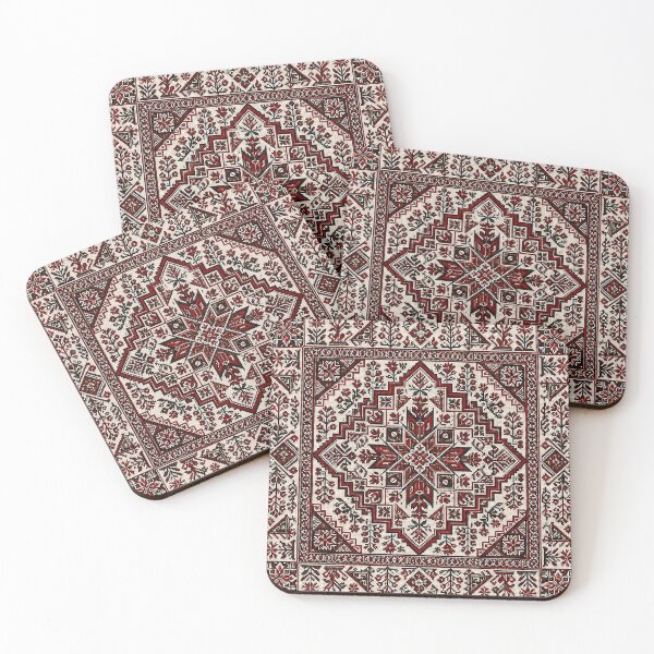 Item preview, Traditional Palestinian Tatreez Pattern | Intricate Geometric Folk Embroidery designed and sold by BrainCurves.