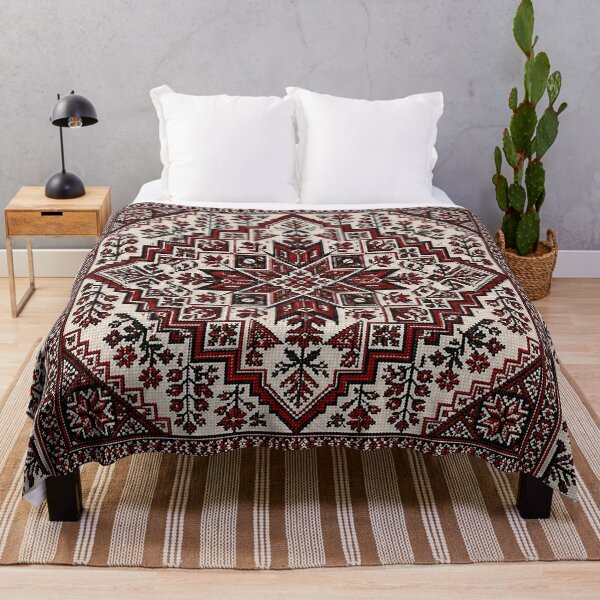 Item preview, Traditional Palestinian Tatreez Pattern | Intricate Geometric Folk Embroidery designed and sold by BrainCurves.