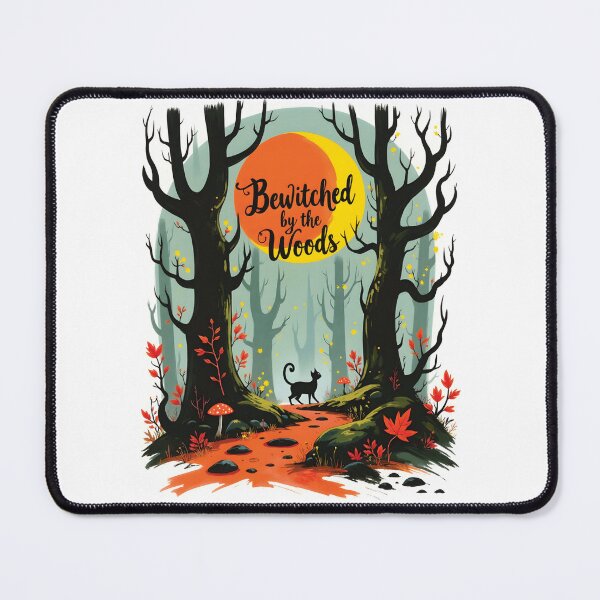 Item preview, Bewitched by the Woods Black Cat Autumn Forest Art designed and sold by Connys Colorful World.