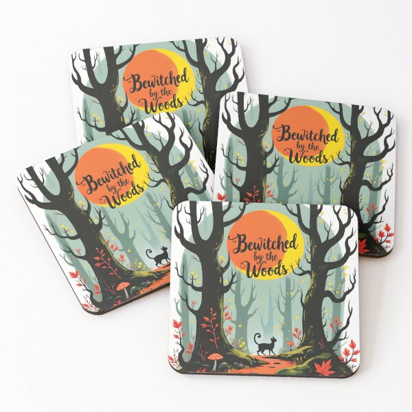 Item preview, Bewitched by the Woods Black Cat Autumn Forest Art designed and sold by Connys Colorful World.