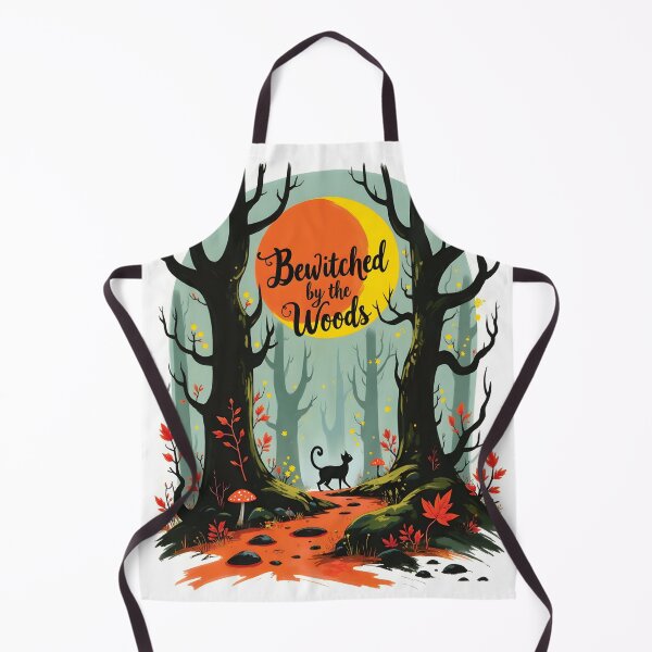 Item preview, Bewitched by the Woods Black Cat Autumn Forest Art designed and sold by Connys Colorful World.