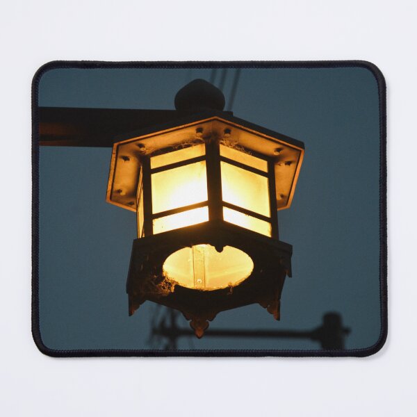 Item preview, Illuminated Japanese Street Lantern at Dusk designed and sold by MiraNadaPrints.
