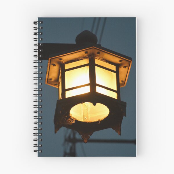 Item preview, Illuminated Japanese Street Lantern at Dusk designed and sold by MiraNadaPrints.