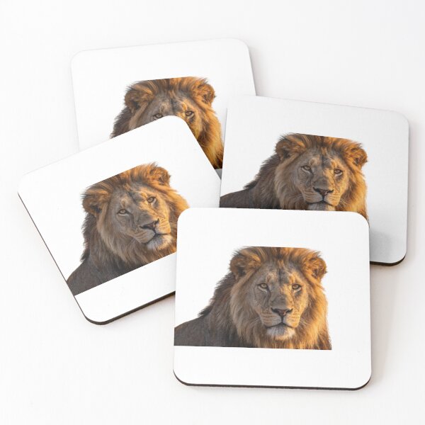 Item preview, Portrait of a Majestic Lion - African Savannah at Golden Hour designed and sold by Gabzerinho.
