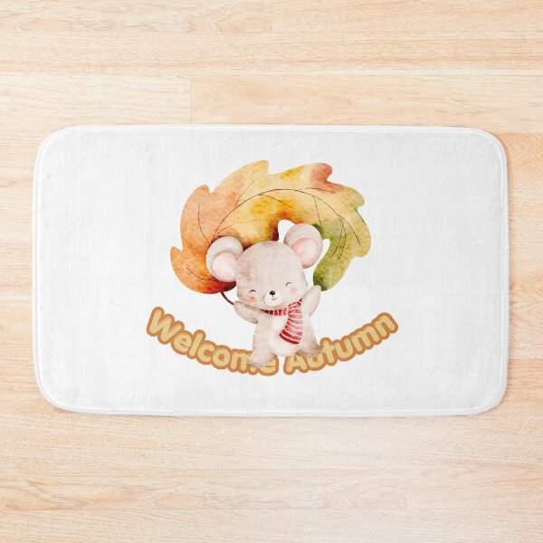 Item preview, Cute Watercolor Mouse with Autumn Leaf – Cozy Fall Woodland Design designed and sold by BigDigital.