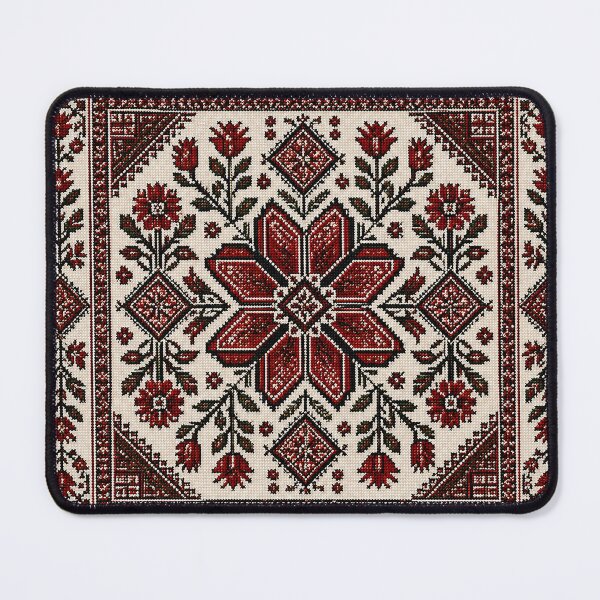 Item preview, Palestinian Tatreez Floral Embroidery | Traditional Folk Cross Stitch designed and sold by BrainCurves.