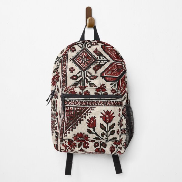 Item preview, Palestinian Tatreez Floral Embroidery | Traditional Folk Cross Stitch designed and sold by BrainCurves.
