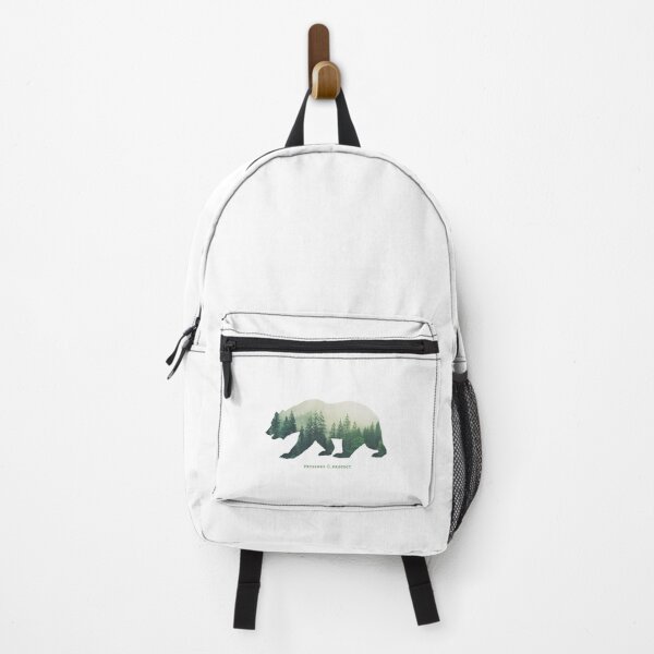 Item preview, Preserve Protect Nature Double Exposure Bear Silhouette Trees Forest Save The Environment Climate Change Wilderness Hiking Camping designed and sold by BurdenArts.