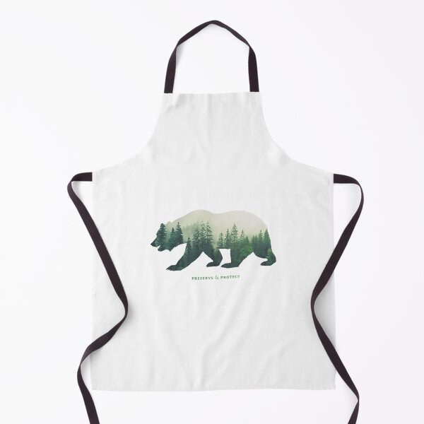 Item preview, Preserve Protect Nature Double Exposure Bear Silhouette Trees Forest Save The Environment Climate Change Wilderness Hiking Camping designed and sold by BurdenArts.