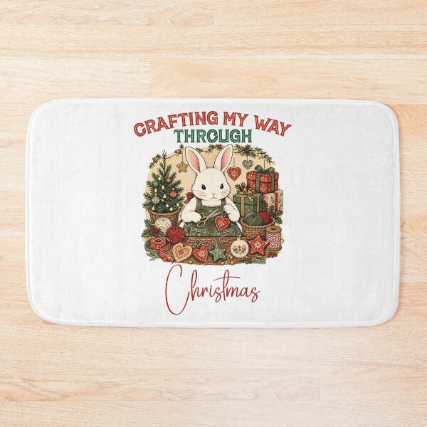 Item preview, Crafting My Way Through Christmas - Cute Holiday Bunny & Yarn designed and sold by Trendvia .