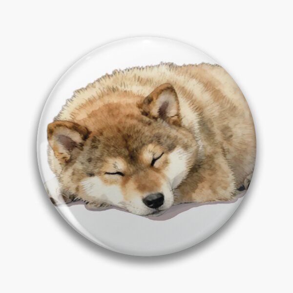 Item preview, Watercolor Sleeping Shiba Inu Puppy Cute Dog designed and sold by WildArtIT.