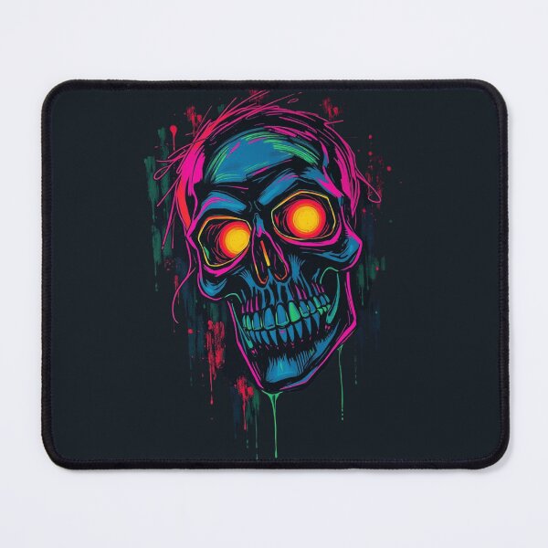 Item preview, Neon Glow Graffiti Skull Drip Synthwave Punk designed and sold by ERODED SELF.