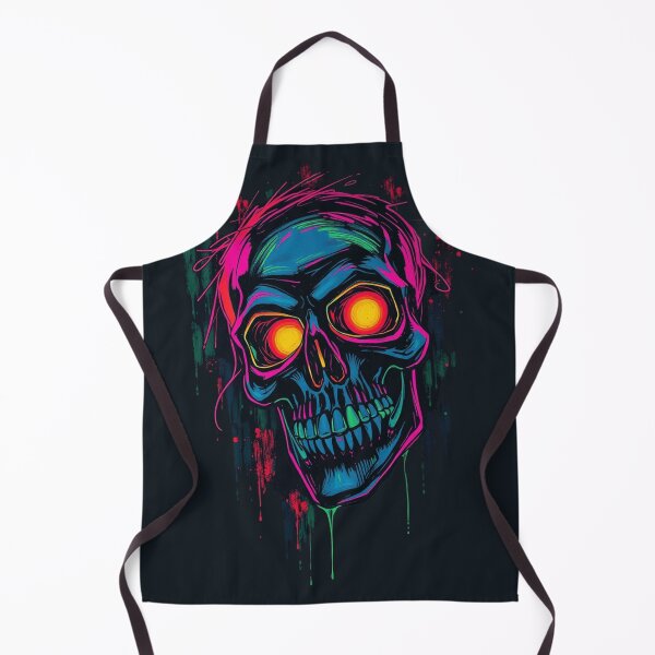 Item preview, Neon Glow Graffiti Skull Drip Synthwave Punk designed and sold by ERODED SELF.
