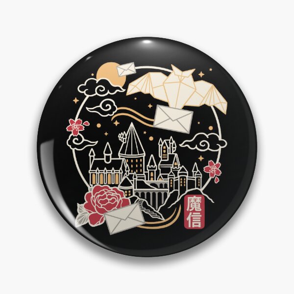 Item preview, Geometric Origami Owl Delivering a Magic Letter - Japanese Kanji Dark Fantasy designed and sold by NemiMakeit.